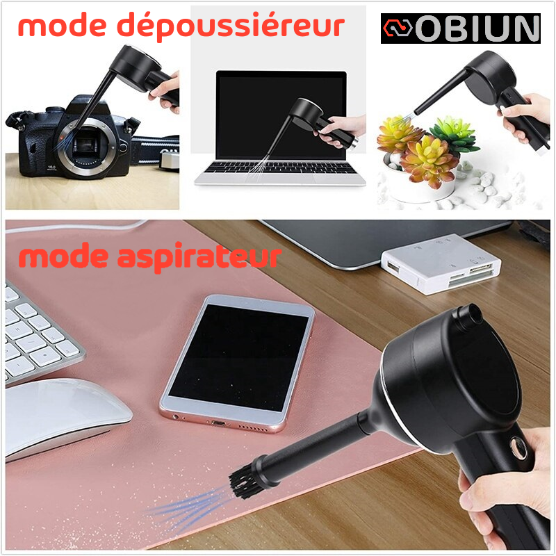 Aspirateur et Dépoussiéreur Puissant Portable 2 en 1 OBIUN© Test & Avis