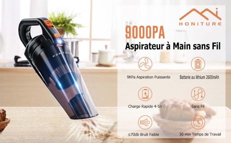 Aspirateur à Main sans Fil, 130W 9000Pa 2