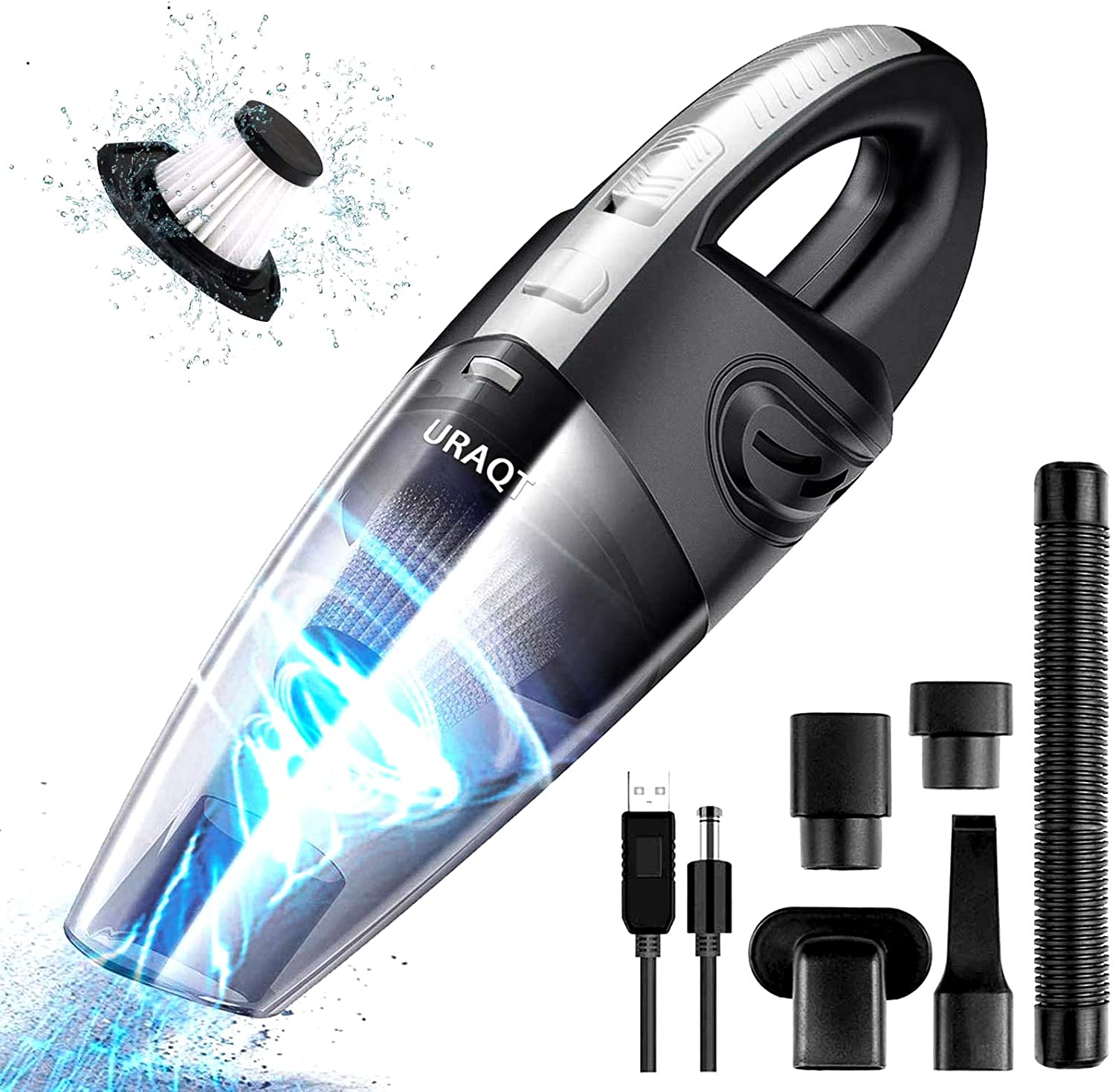 URAQT Aspirateur à Main, 120W, 2200mA Présentation